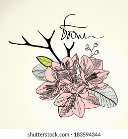 Decorative floral background Vector, EPS 10
