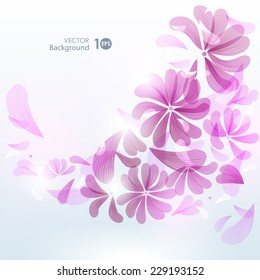 Decorative floral background. Vector EPS 10.