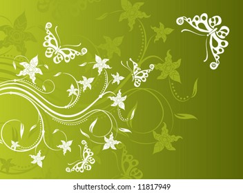 Dekorativer floraler Hintergrund, Vektorgrafik