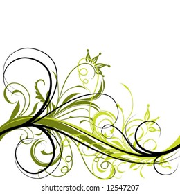 Dekorativer floraler Hintergrund, Vektorgrafik