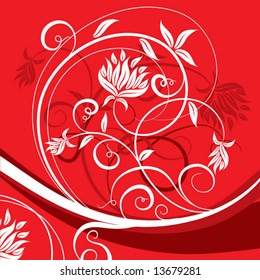 Fondo floral decorativo, ilustración vectorial