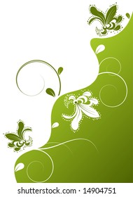Decorative floral background, vector illustration