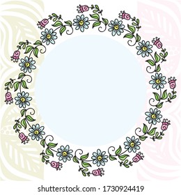 Decorative floral background. Vector illustration