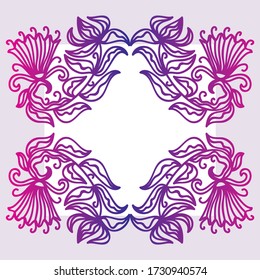 Decorative floral background. Vector illustration