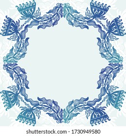 Decorative floral background. Vector illustration