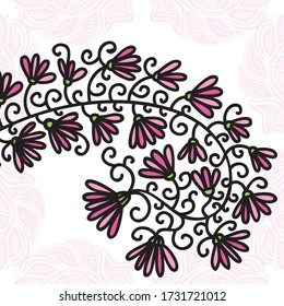 Decorative floral background. Vector illustration