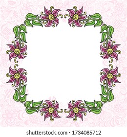 Decorative floral background. Vector illustration