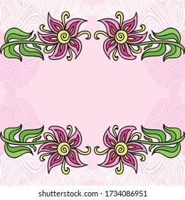 Decorative floral background. Vector illustration
