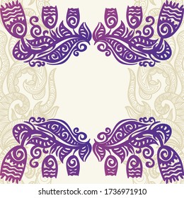 Decorative floral background. Vector illustration