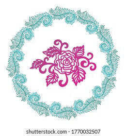 Decorative floral background. Vector illustration