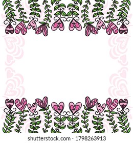 Decorative floral background. Vector illustration