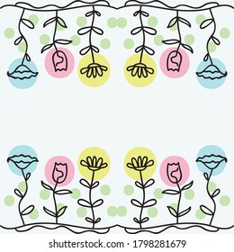 Dekorativer floraler Hintergrund. Vektorgrafik