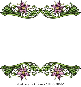 Decorative floral background. Vector illustration