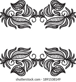 Decorative floral background. Vector illustration