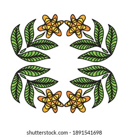 Decorative floral background. Vector illustration