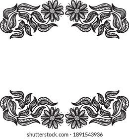 Decorative floral background. Vector illustration
