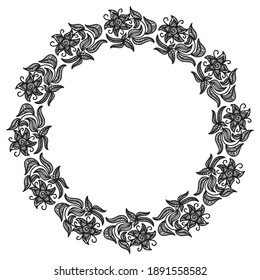 Decorative floral background. Vector illustration
