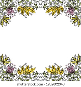 Decorative floral background. Vector illustration