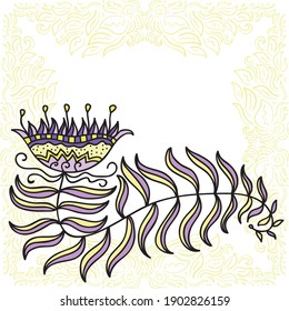 Decorative floral background. Vector illustration