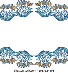 Decorative floral background. Vector illustration
