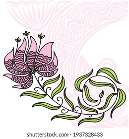 Fondo floral decorativo. Ilustración del vector
