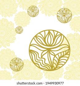 Decorative floral background. Vector illustration