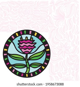 Decorative floral background. Vector illustration