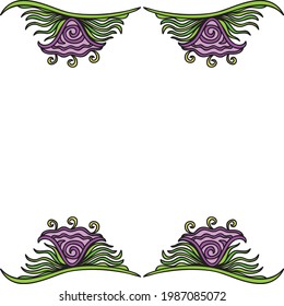 Decorative floral background. Vector illustration