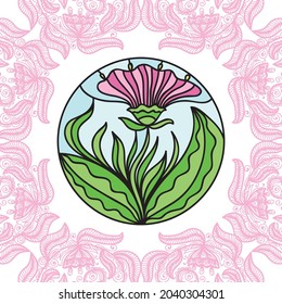 Decorative floral background. Vector illustration