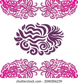 Decorative floral background. Vector illustration