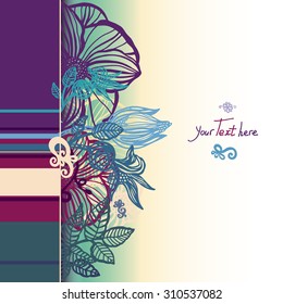 Decorative floral background. Vector illustration Eps 10.