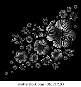 Decorative floral background. Vector illustration Eps 10.
