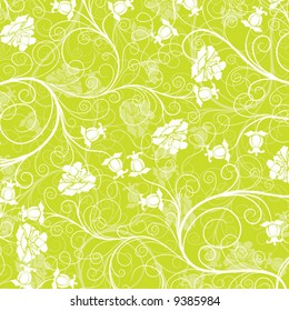 Fondo floral decorativo, ilustración vectorial