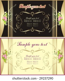 Decorative floral backgrounds with orchids. Vector