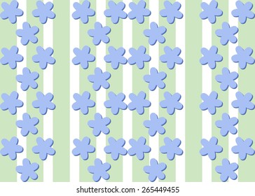 Decorative floral bluish background with flax flower motive