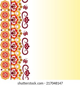 Decorative floral border