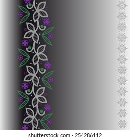 Decorative floral border