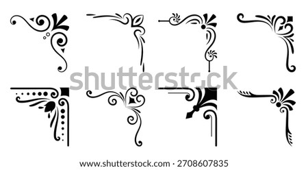 decorative floral border corner ornament