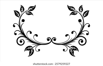 Decorative Floral Border Ideal for Invitations and Announcements