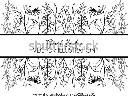 Decorative Floral Border for  Title Name Border