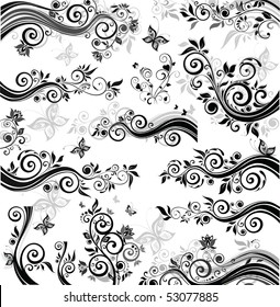 Decorative floral borders