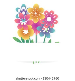 Decorative floral card