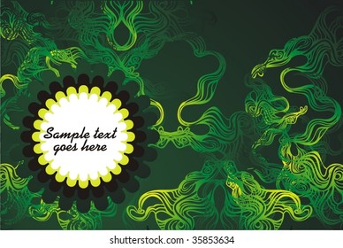 decorative floral card design with place for your text,vector