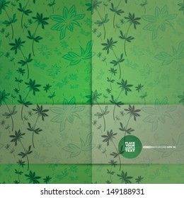 Decorative floral card. vector