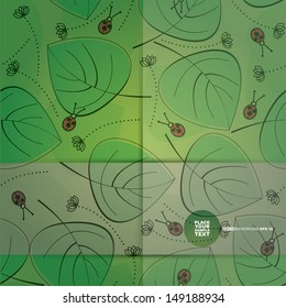 Decorative floral card. vector