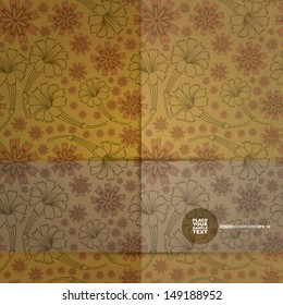 Decorative floral card. vector