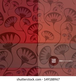 Decorative floral card. vector
