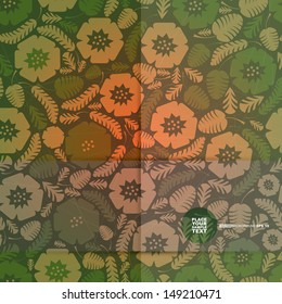 Decorative floral card. vector