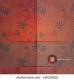 Decorative floral card. vector