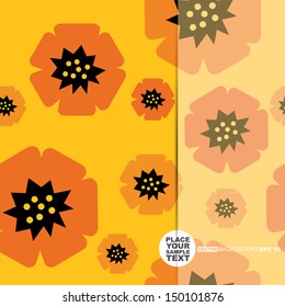 Decorative floral card. vector